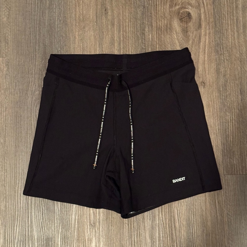 Bandit Running Cadence Ribbed Shorts, black size Large